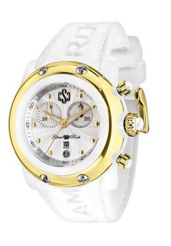Reloj Glam Rock Mujer GR62108 Silicona Blanco