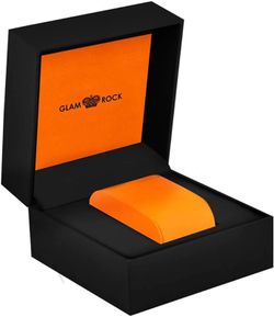 Reloj Glam Rock Mujer GR77123 Cuero Negro