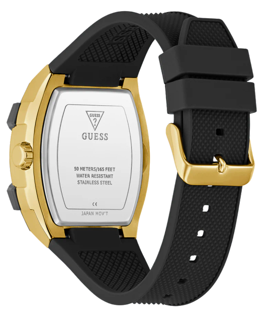 Reloj Guess Hombre GW0956G2 Phoenix Acero Dorado Bicolor Negro Analógico