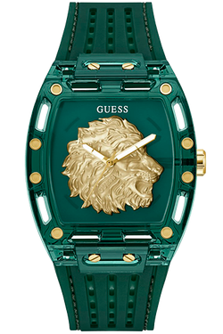 Reloj Guess Hombre GW0959G2 Phoenix Verde Bicolor Dorado Analógico