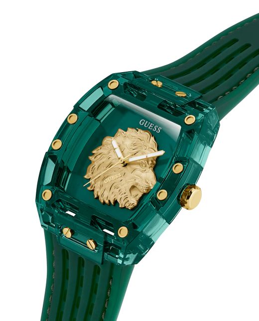 Reloj Guess Hombre GW0959G2 Phoenix Verde Bicolor Dorado Analógico