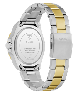 Reloj Guess Hombre GW0968G4 Cliff Acero Plateado Bicolor Dorado Analógico