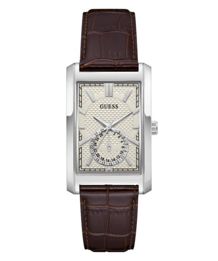Reloj Guess Hombre GW1152G1 Piel Marrón Acero Analógico