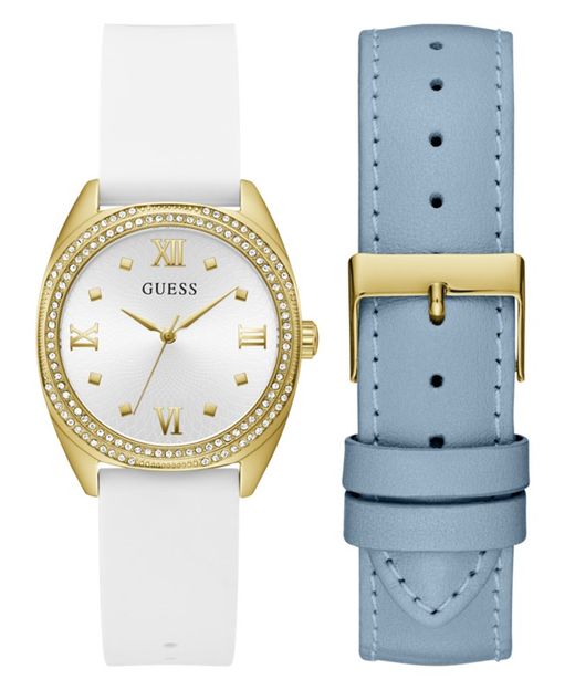Guess Damenuhr GW0691L2 Weißes Leder