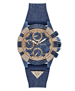 Reloj Guess Mujer GW0813L1 Acero Azul Bicolor Dorado Analógico