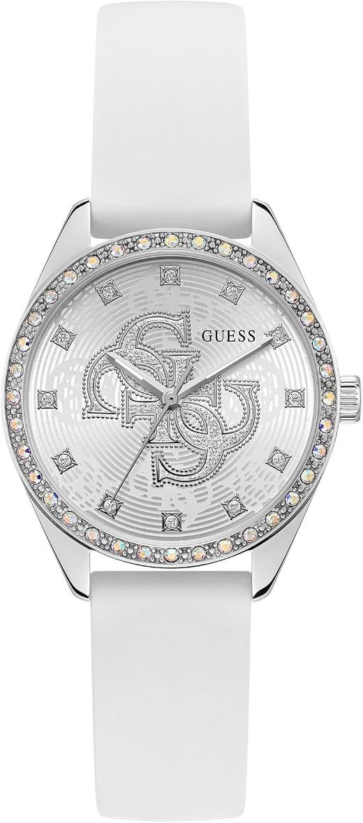 Guess Damenuhr GW1042L1 Sport Weiß Stahl Analog