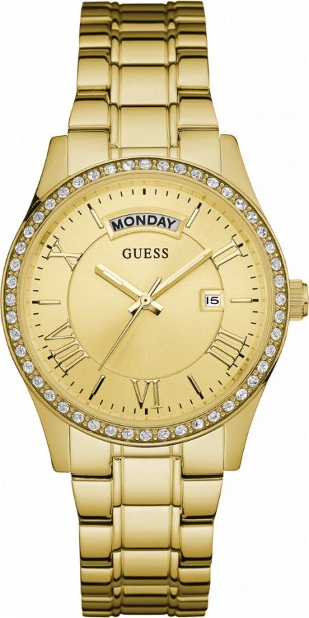 Rellotge Guess Dona W0764L2 Daurat Pell Negra