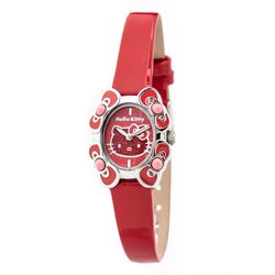 Montre femme Hello Kitty HK7129L-04 en cuir rouge