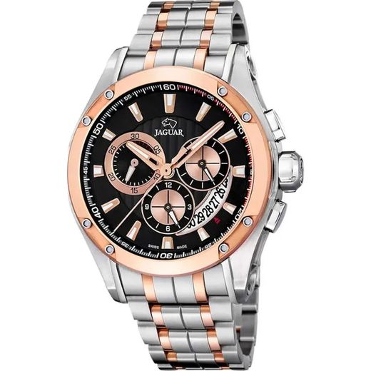 Relógio Masculino Jaguar J1035/1 Bicolor Aço Rosa Swiss Made