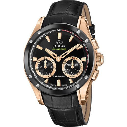 Jaguar Men's Watch J959/1 Connected Black Leather