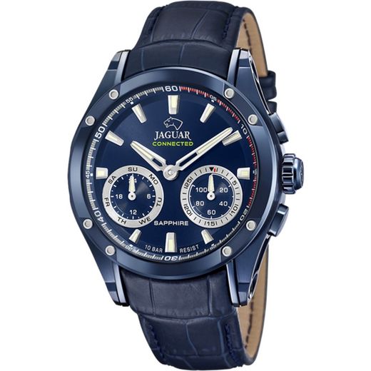 Montre Jaguar Homme J961/1 Connectée Cuir Bleu