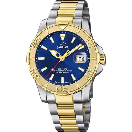 Jaguar Men's Watch J970/2 Couple Diver Two-Tone Gold Steel