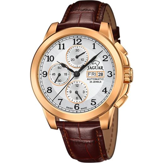 Relógio Masculino Jaguar J977/1 Couro Marrom Le Chronographe