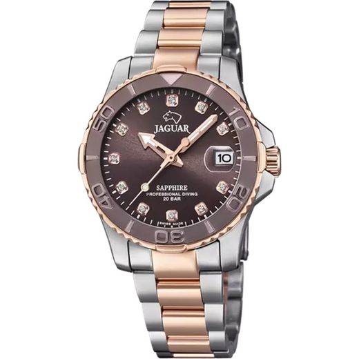 Jaguar Damenuhr J871/2 Couple Diver Bicolor Stahl Rosa