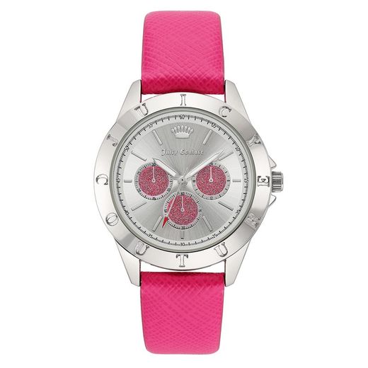 Relógio Juicy Couture Feminino JC1295SVHP Couro Sintético Rosa