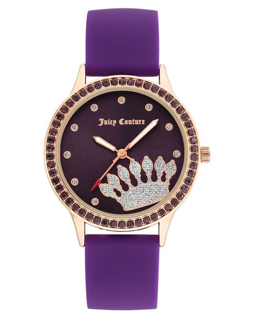 Relógio Feminino Juicy Couture JC1342RGPR Lilás Silicone