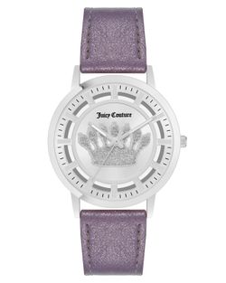 Juicy Couture Women's Watch JC1345SVLV Lilac Faux Leather