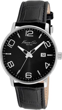 Kenneth Cole Herrenuhr IKC8005 Schwarzes Leder