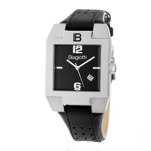 Relógio Masculino Laura Biagiotti LB0035M-01 Couro Preto