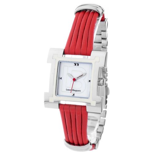 Rellotge Laura Biagiotti Dona LB0039L-04 Pell Bicolor Acer Vermell