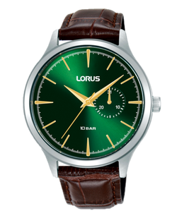 Reloj Lorus Hombre R5B09AX9 Piel Marrón Acero Analógico