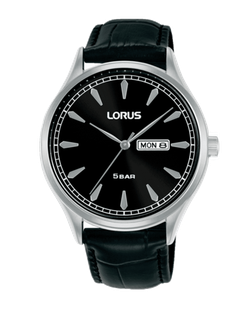 Reloj Lorus Hombre RH327BX9S Piel Negra Acero Analógico
