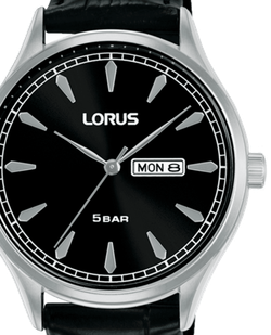 Reloj Lorus Hombre RH327BX9S Piel Negra Acero Analógico