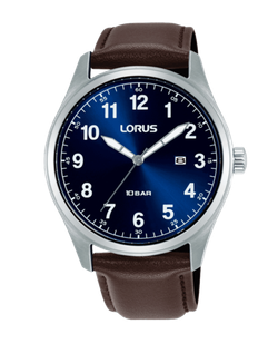 Reloj Lorus Hombre RH977SX9 Piel Marrón Acero Analógico