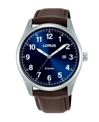 Reloj Lorus Hombre RH977SX9 Piel Marrón Acero Analógico