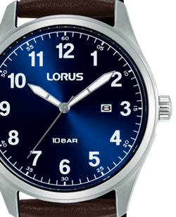 Reloj Lorus Hombre RH977SX9 Piel Marrón Acero Analógico