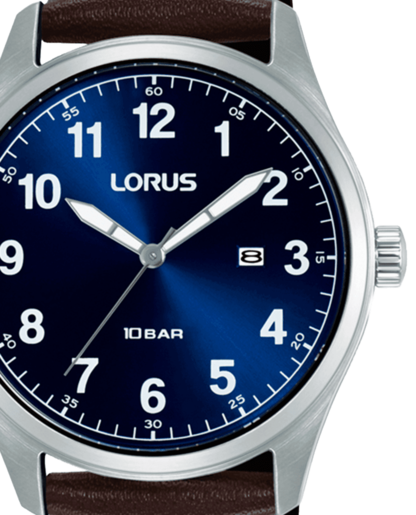 Reloj Lorus Hombre RH977SX9 Piel Marrón Acero Analógico