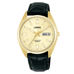 Reloj Lorus Hombre RL436CX9S Piel Negra Acero Dorado Automático