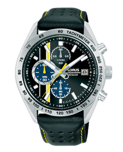 Reloj Lorus Hombre RM301KX9 Piel Negra Cronógrafo Acero Analógico