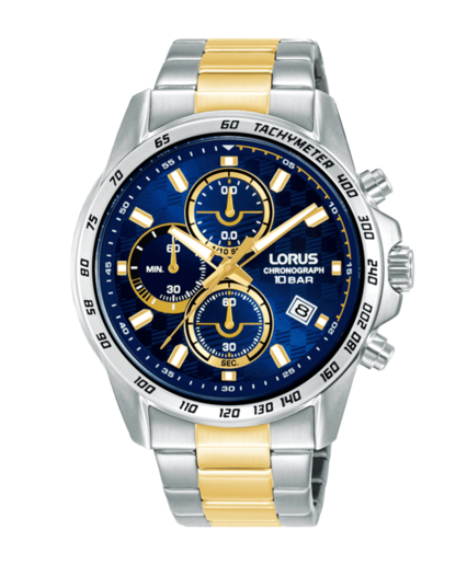 Reloj Lorus Hombre RM311KX9 Cronógrafo Acero Bicolor Dorado Analógico