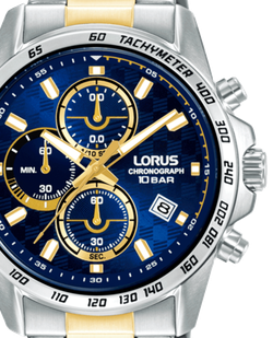 Reloj Lorus Hombre RM311KX9 Cronógrafo Acero Bicolor Dorado Analógico