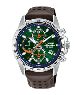 Reloj Lorus Hombre RM313KX9 Piel Marrón Cronógrafo Acero Analógico