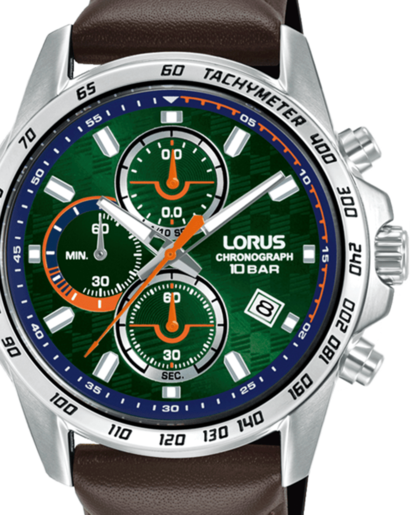 Reloj Lorus Hombre RM313KX9 Piel Marrón Cronógrafo Acero Analógico
