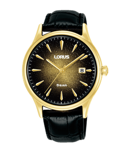 Reloj Lorus Hombre RS902EX9 Piel Negra Acero Dorado Analógico