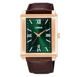 Reloj Lorus Hombre RS990DX9 Piel Marrón Acero Rose Analógico
