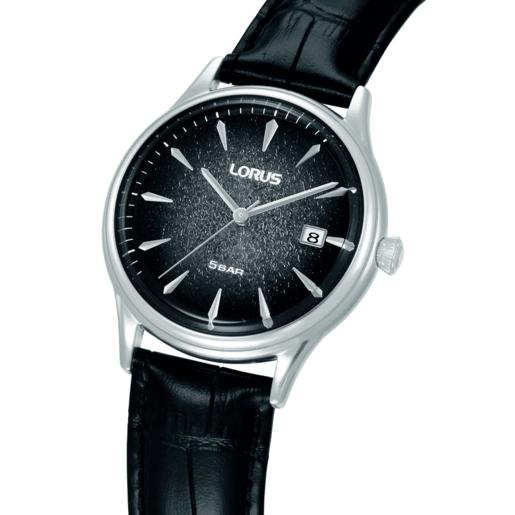 Reloj Lorus Hombre RS993DX9 Piel Negra Acero Analógico