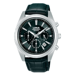 Reloj Lorus Hombre RT301LX9 Piel Negra Cronógrafo Acero Analógico