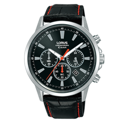 Reloj Lorus Hombre RT315LX9 Piel Negra Cronógrafo Acero Analógico