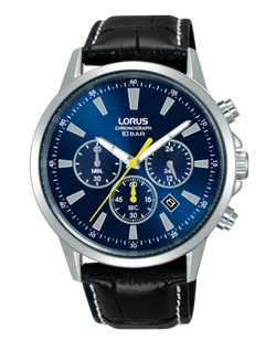 Reloj Lorus Hombre RT317LX9 Piel Negra Cronógrafo Acero Analógico