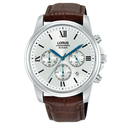 Reloj Lorus Hombre RT343LX9 Piel Marrón Cronógrafo Acero Analógico