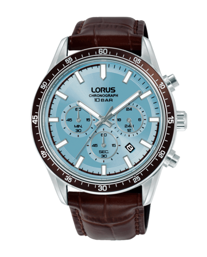 Reloj Lorus Hombre RT351LX9 Piel Marrón Cronógrafo Acero Analógico