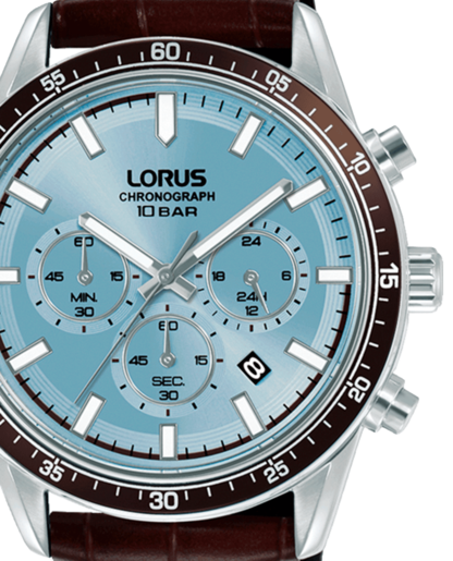 Reloj Lorus Hombre RT351LX9 Piel Marrón Cronógrafo Acero Analógico