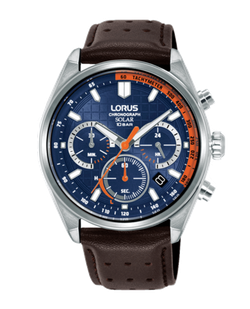 Reloj Lorus Hombre RZ539AX9 Piel Marrón Cronógrafo Acero Solar