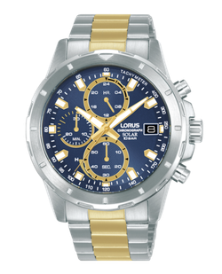 Reloj Lorus Hombre RZ613AX9 Cronógrafo Acero Bicolor Dorado Solar