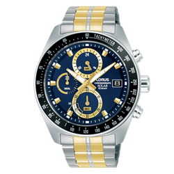 Reloj Lorus Hombre RZ621AX9 Cronógrafo Acero Bicolor Dorado Solar