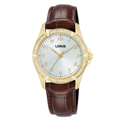 Reloj Lorus Mujer RG252YX9 Piel Marrón Acero Dorado Analógico